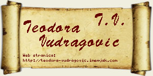 Teodora Vudragović vizit kartica